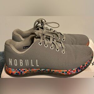 NOBULL Gray Athletic Shoes with Multicolor Sole